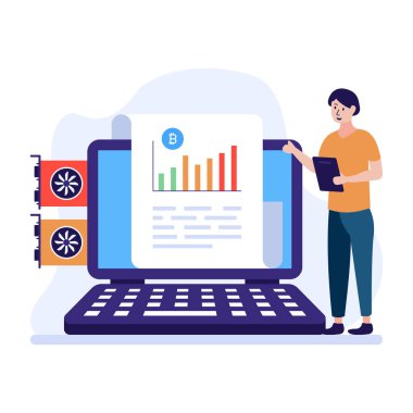 business, technology, Internet ve ağ konsept-line grafik simgesi. 