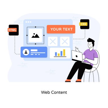 seo modern simgelerin düz tasarım vektör çizimi