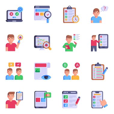 Web tasarımı için vektör simgeleri kümesi