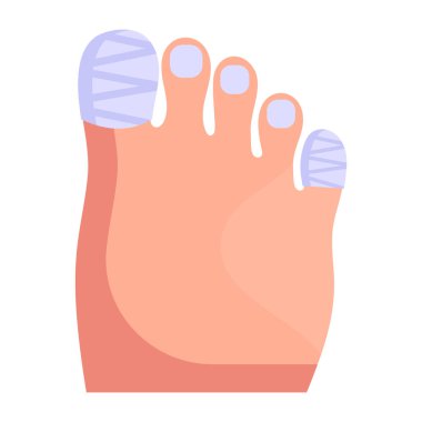 El çizimi ayak ikonu. vektör illüstrasyonu