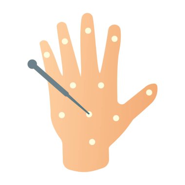 Pimi ve vektör sanatı olan ellerin basit çizimi 