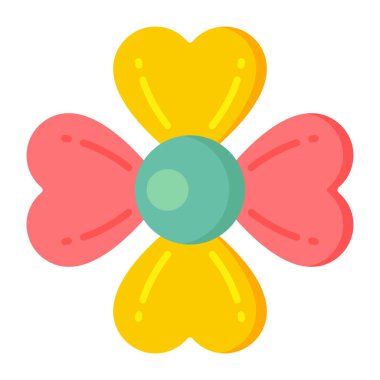 Çiçek. Web simgesi basit illüstrasyon