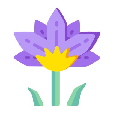 Çiçek. Web simgesi basit illüstrasyon