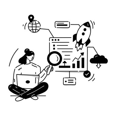 iş, seo konsepti, simge tasarımı, vektör illüstrasyonu 10 eps grafik.