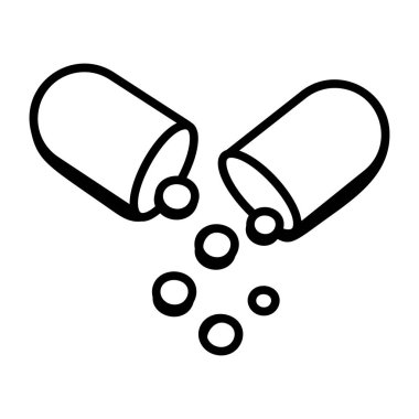 Hap simgesinin vektör illüstrasyonu