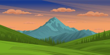 Yazın dağların resmi.