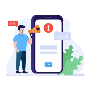 Konuşma balonu vektör çizimi