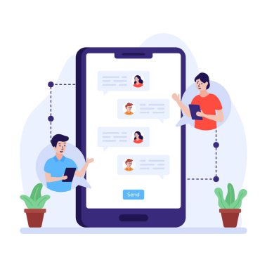 İnternet haberleri. Vektör çizimi. düz dizayn.