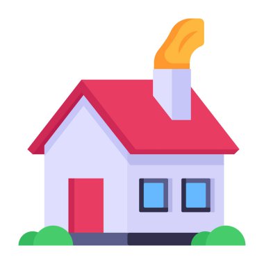 Ev. Web simgesi basit illüstrasyon