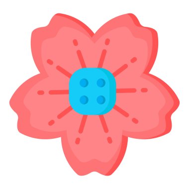 Çiçek. Web simgesi basit illüstrasyon