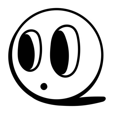 Bir çöreğin şirin çizgi film suratının vektör çizimi