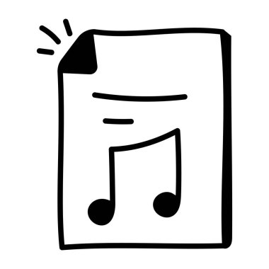 müzik notası ikon vektör illüstrasyonu