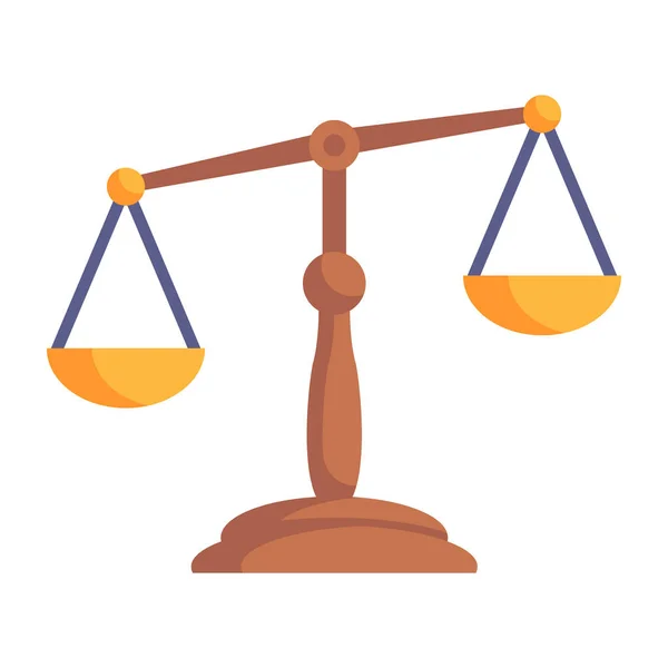 Κλίμακες Δικαιοσύνης Και Εικονίδιο Του Νόμου Εικονογράφηση Διανύσματος — Διανυσματικό Αρχείο
