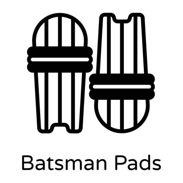 Batsman Pads Icon Vector Illustration — Stock Vector