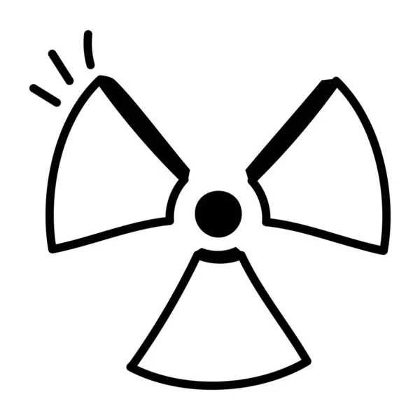 Ilustración Vectorial Del Icono Nuclear Peligro — Vector de stock