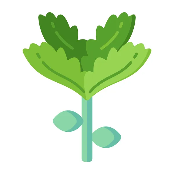 Hojas Verdes Planta Forma Árbol Ilustración Vectorial — Vector de stock