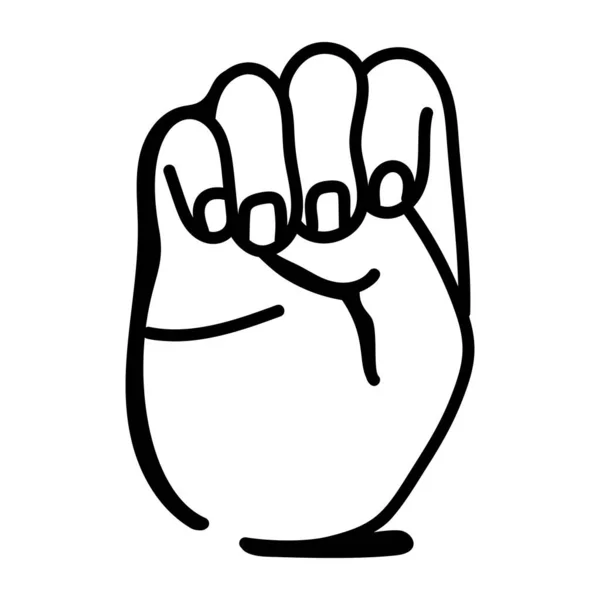 Рука Намальована Векторна Ілюстрація Піктограми Кулака — стоковий вектор