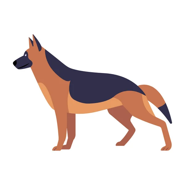 Icono Perro Ilustración Plana — Vector de stock