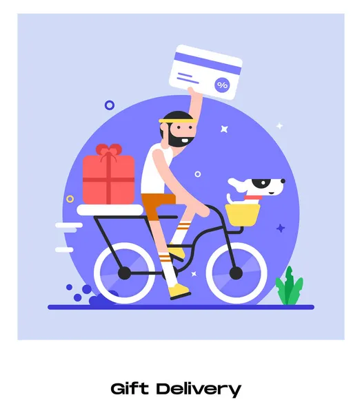 Gift Delivery Vector Illustration Design — Stock Vector