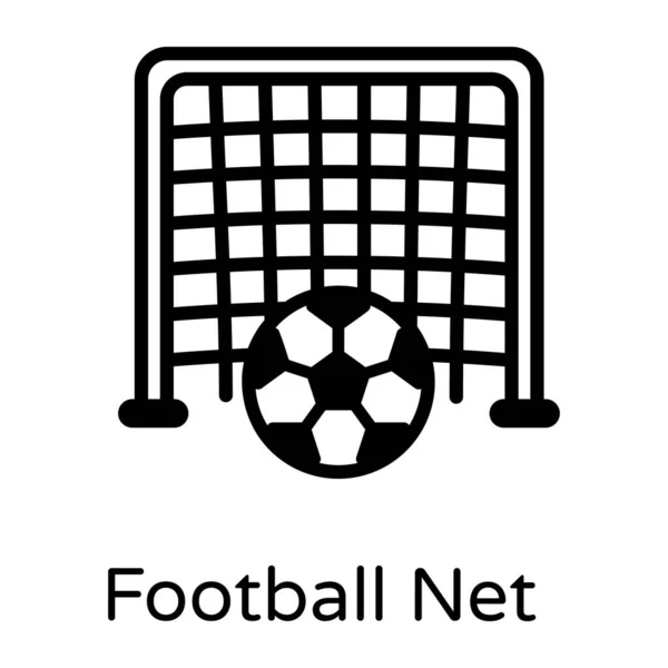 Voetbal Web Icoon Eenvoudige Illustratie — Stockvector