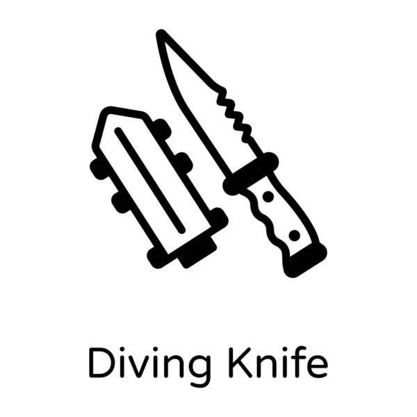 Иконка Ножа Модном Дизайне — стоковый вектор