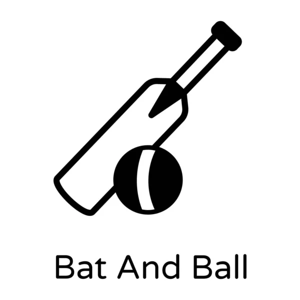 Baseballschläger Symbol Umriss Sportgeräte Vektor Illustration Piktogramm Auf Weißem Hintergrund — Stockvektor