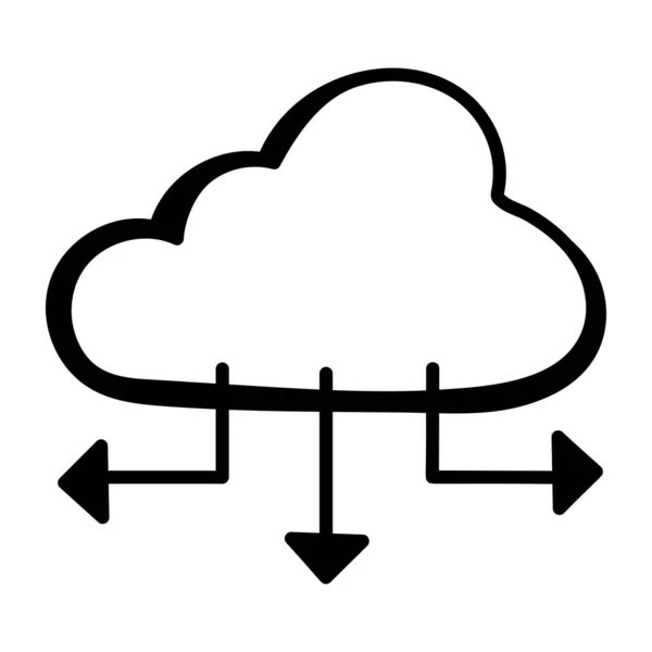 Облачные Вычисления Простой Дизайн — стоковый вектор