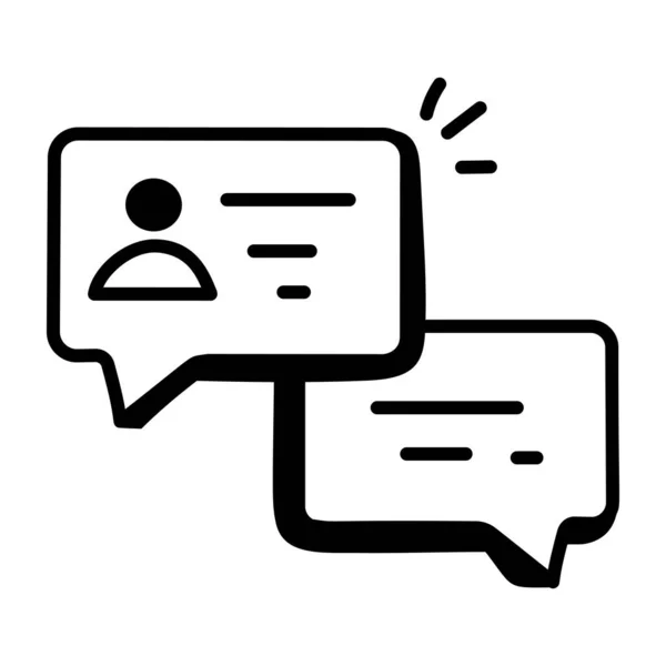 Mensaje Chat Vector Icono Señal Línea Delgada Ilustración Símbolo Contorno — Vector de stock