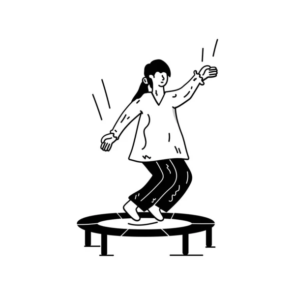 Giovane Con Skateboard Nel Parco Disegno Illustrazione Vettoriale — Vettoriale Stock