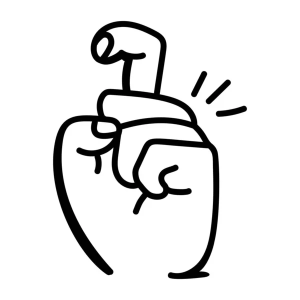 Garabato Dibujado Mano Hombre Con Corazón — Vector de stock
