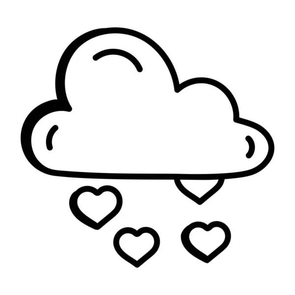 Ikona Cloudu Jednoduchý Design — Stockový vektor
