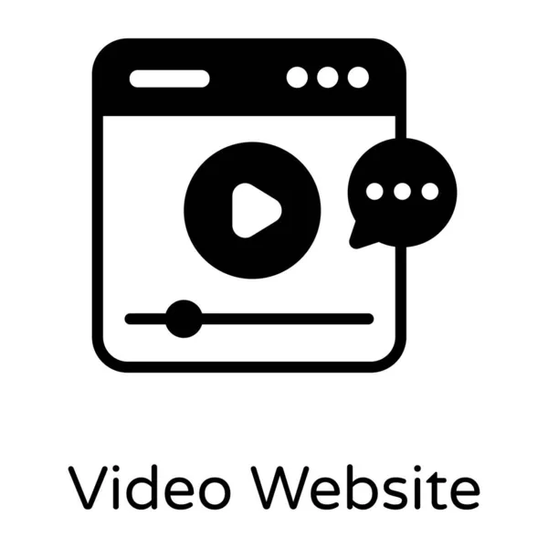 Video Website Symbol Für Webdesign Vektorillustration — Stockvektor