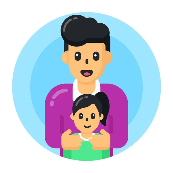 Feliz Padre Hijo Con Bebé Personajes Vector Ilustración Diseño — Vector de stock
