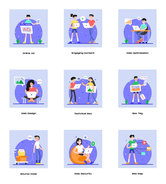 set of vector icons for web design