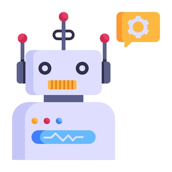 Ρομπότ Web Εικονίδιο Απλή Απεικόνιση — Διανυσματικό Αρχείο