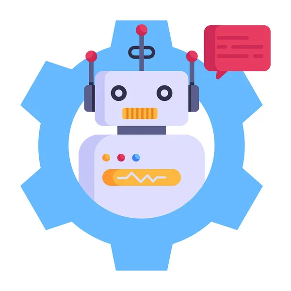 Ρομπότ Web Εικονίδιο Απλή Απεικόνιση — Διανυσματικό Αρχείο