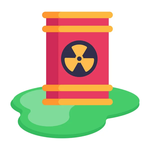 Nuclear Plant Icon Outline Illustration — Stock Vector