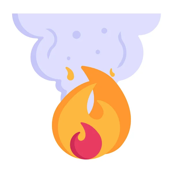 Fire Flame Icon Isometric Burning Bonfire Vector Icons Web Design — Stock Vector