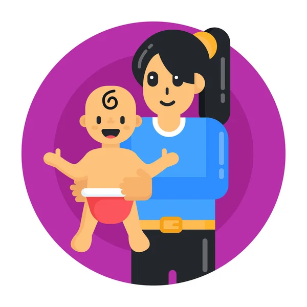 Gelukkig Familie Met Baby Jongen Meisje Met Smartphone Vector Illustratie — Stockvector