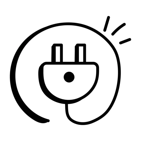 Plug Vektor Symbol Flachbild Illustration — Stockvektor