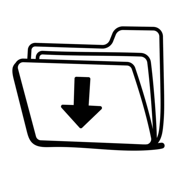 Descargar Flecha Icono Carpeta Simple Ilustración Vectores — Vector de stock