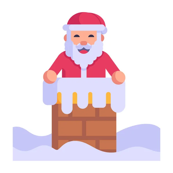 Santa Claus Con Decoración Navidad Vector Ilustración Diseño — Vector de stock