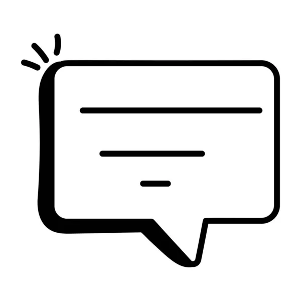 Message Chat Illustration Simple — Image vectorielle