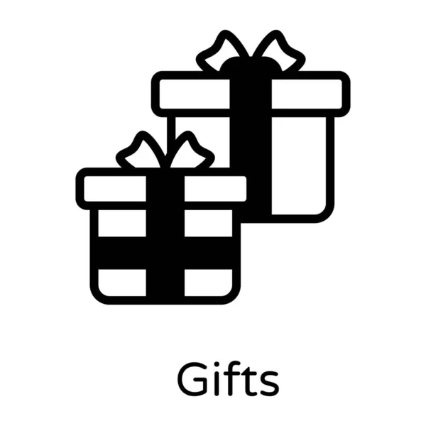 礼品盒简单的设计 — 图库矢量图片