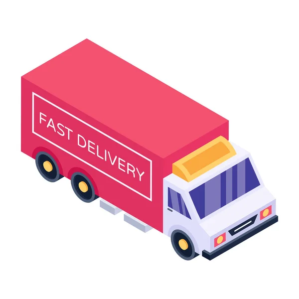 Fast Delivery Truck Simple Design — Stock Vector