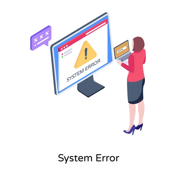 Error Vector Illustration Design — Stock Vector