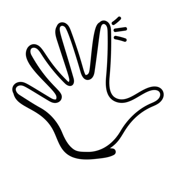 Handgesten Symbol Umrisse Vektor Illustration Symbol — Stockvektor