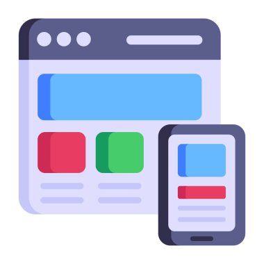 İnternet sitesi. Web simgesi basit illüstrasyon