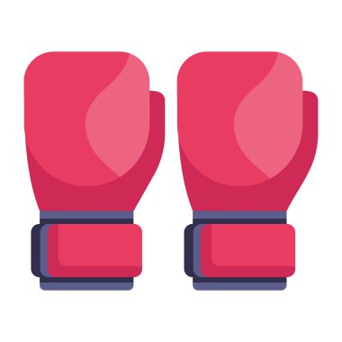 Boks eldiveni ikonu. Web için eldiven vektör simgelerini yumruklamanın düz çizimi