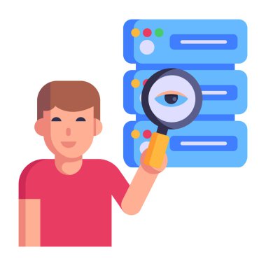 Arama motoru optimizasyon simgesi vektör illüstrasyon tasarımı